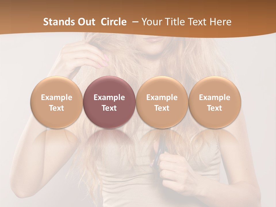 Coiffure Female Emotion PowerPoint Template