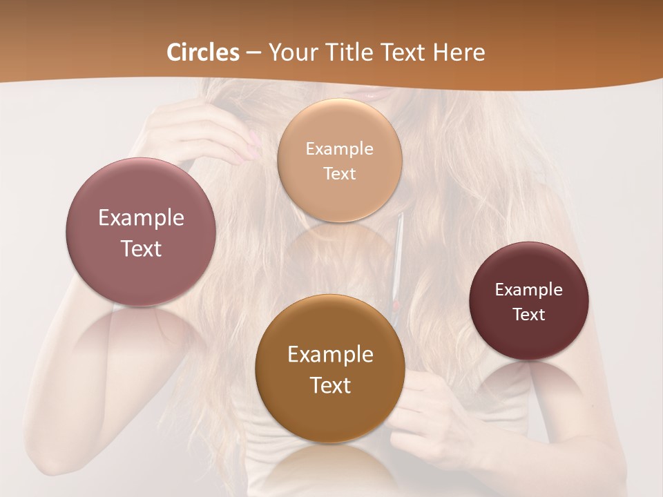 Coiffure Female Emotion PowerPoint Template