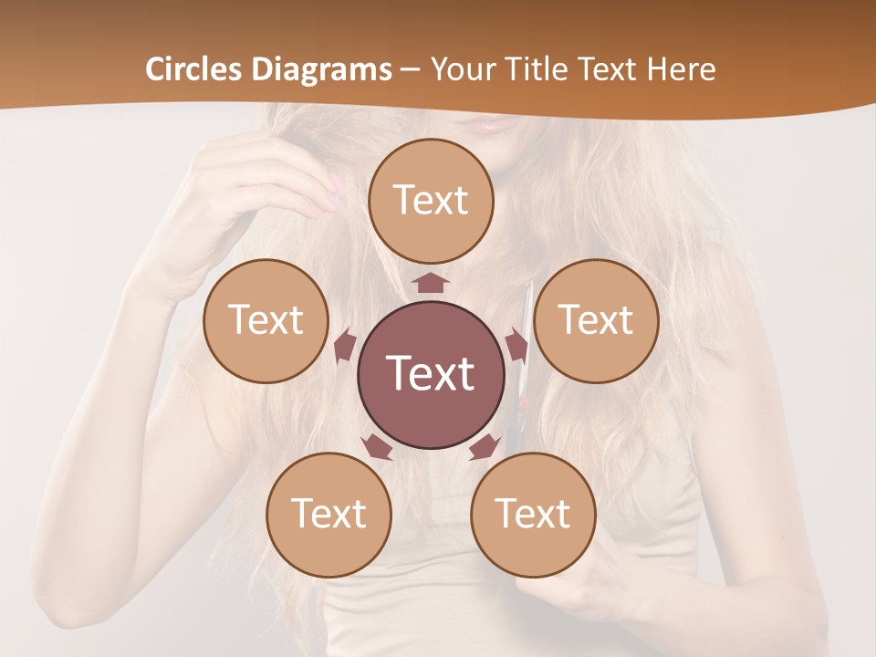 Coiffure Female Emotion PowerPoint Template