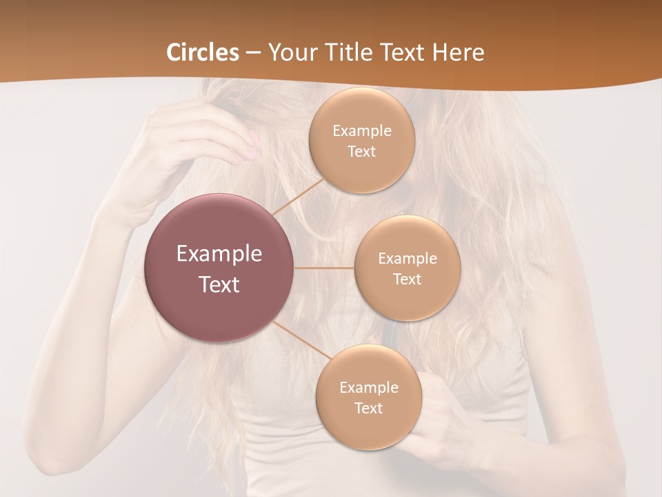 Coiffure Female Emotion PowerPoint Template