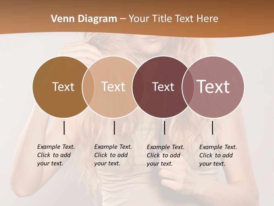 Coiffure Female Emotion PowerPoint Template