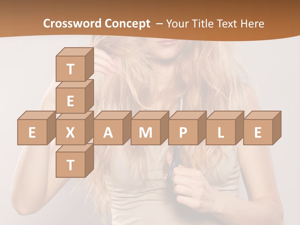 Coiffure Female Emotion PowerPoint Template