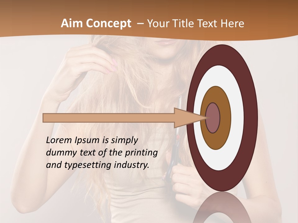 Coiffure Female Emotion PowerPoint Template