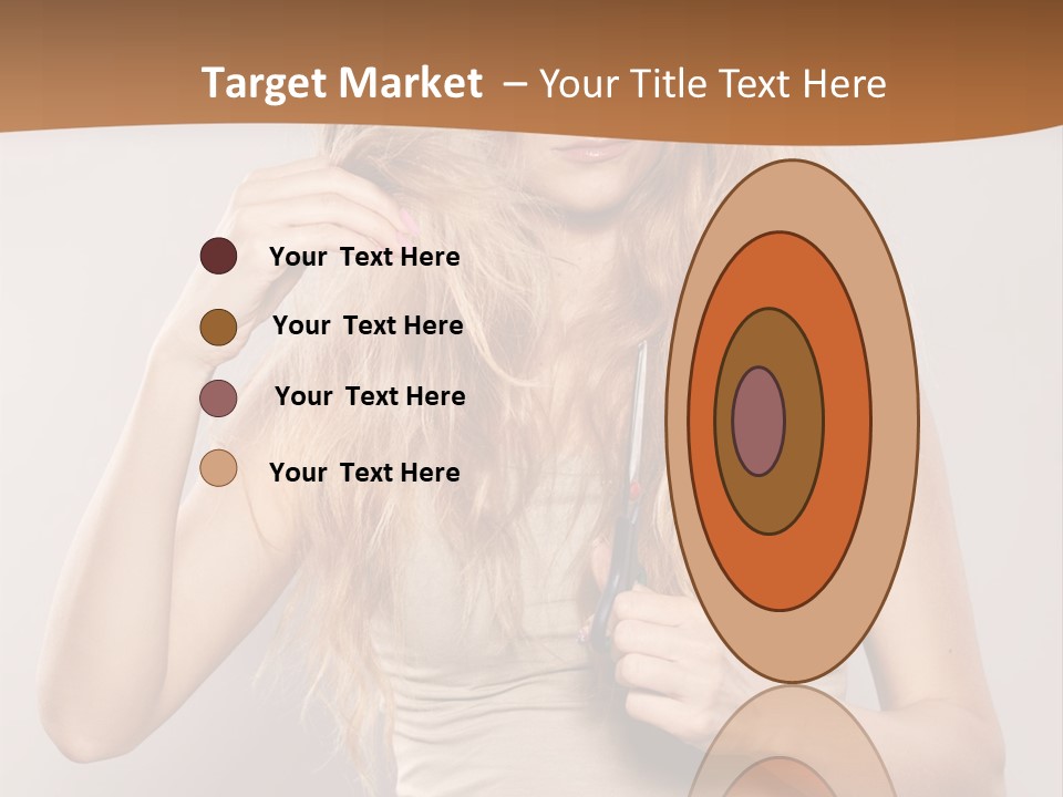 Coiffure Female Emotion PowerPoint Template