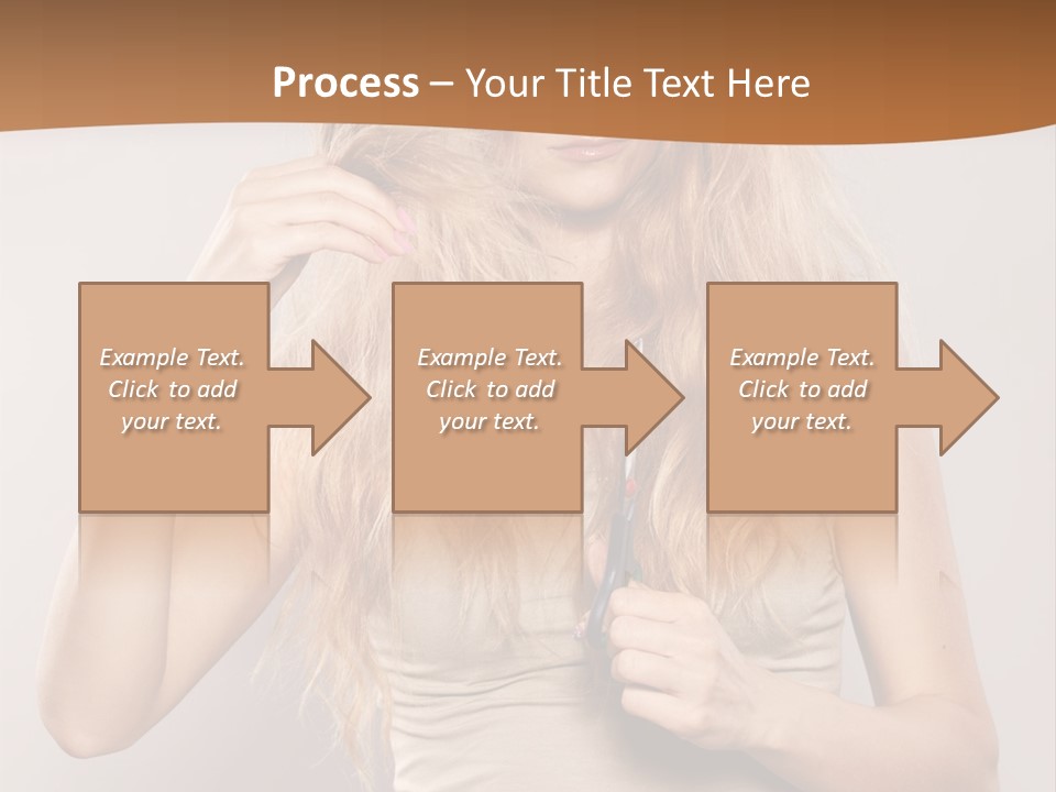 Coiffure Female Emotion PowerPoint Template