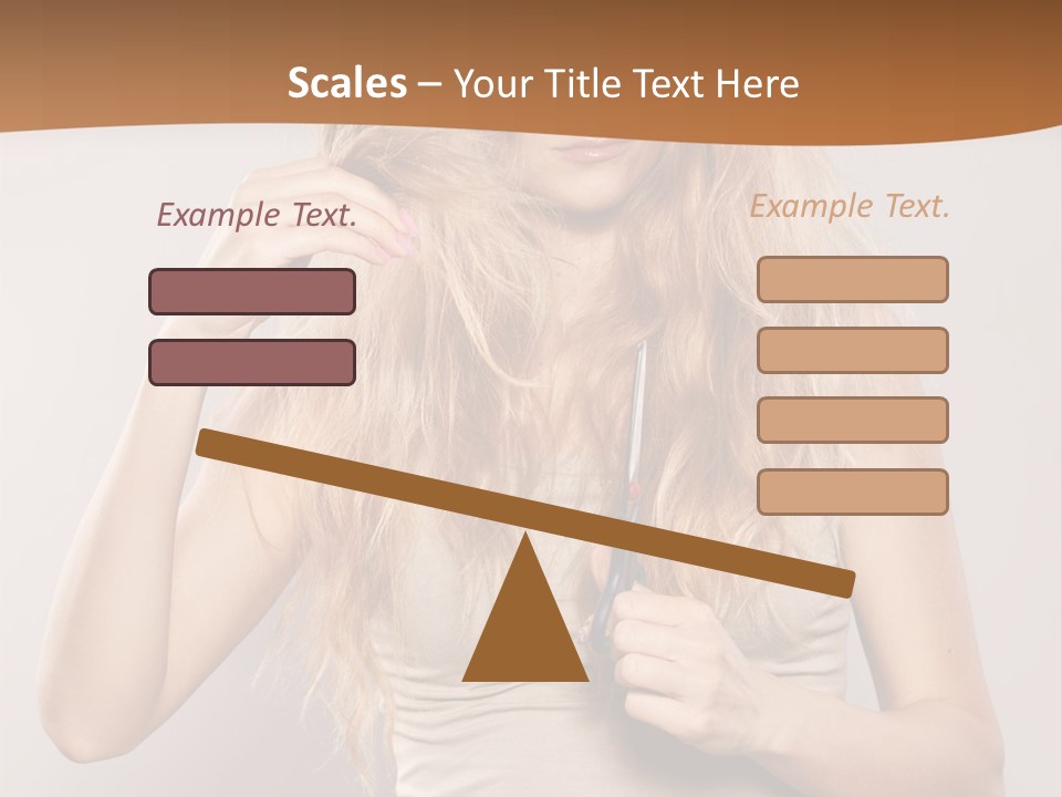 Coiffure Female Emotion PowerPoint Template