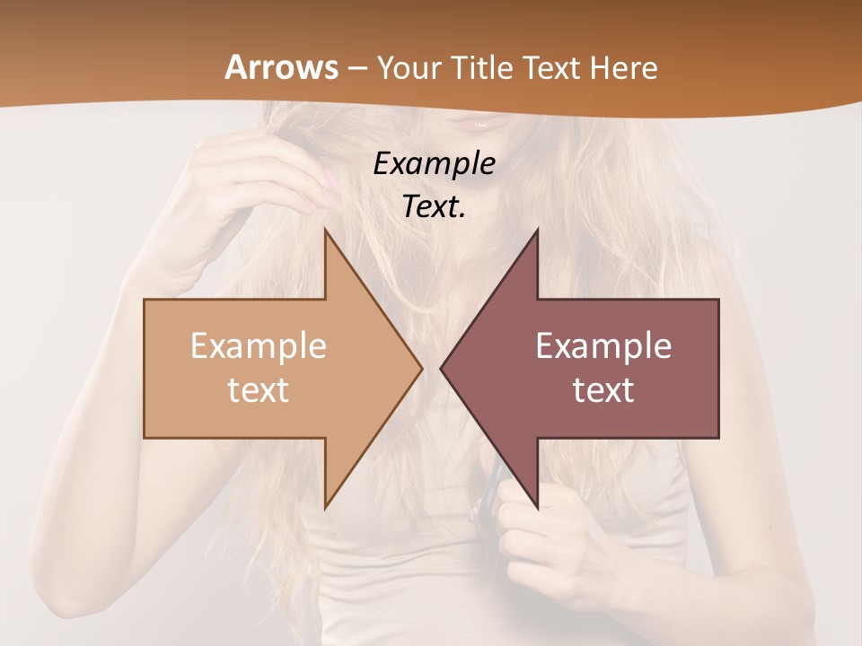 Coiffure Female Emotion PowerPoint Template