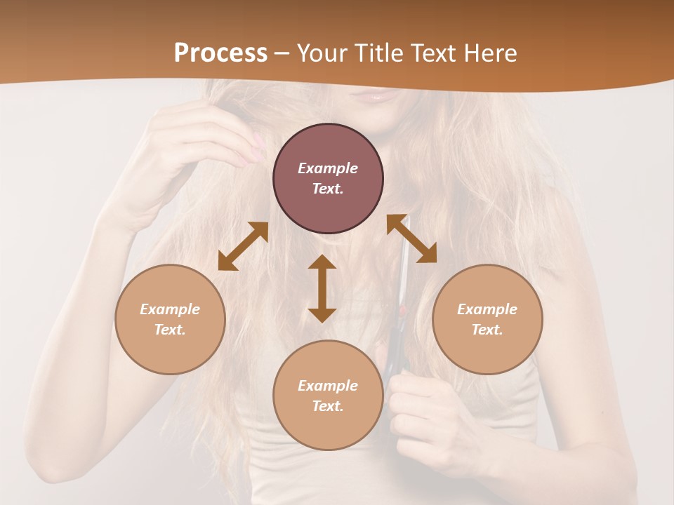 Coiffure Female Emotion PowerPoint Template