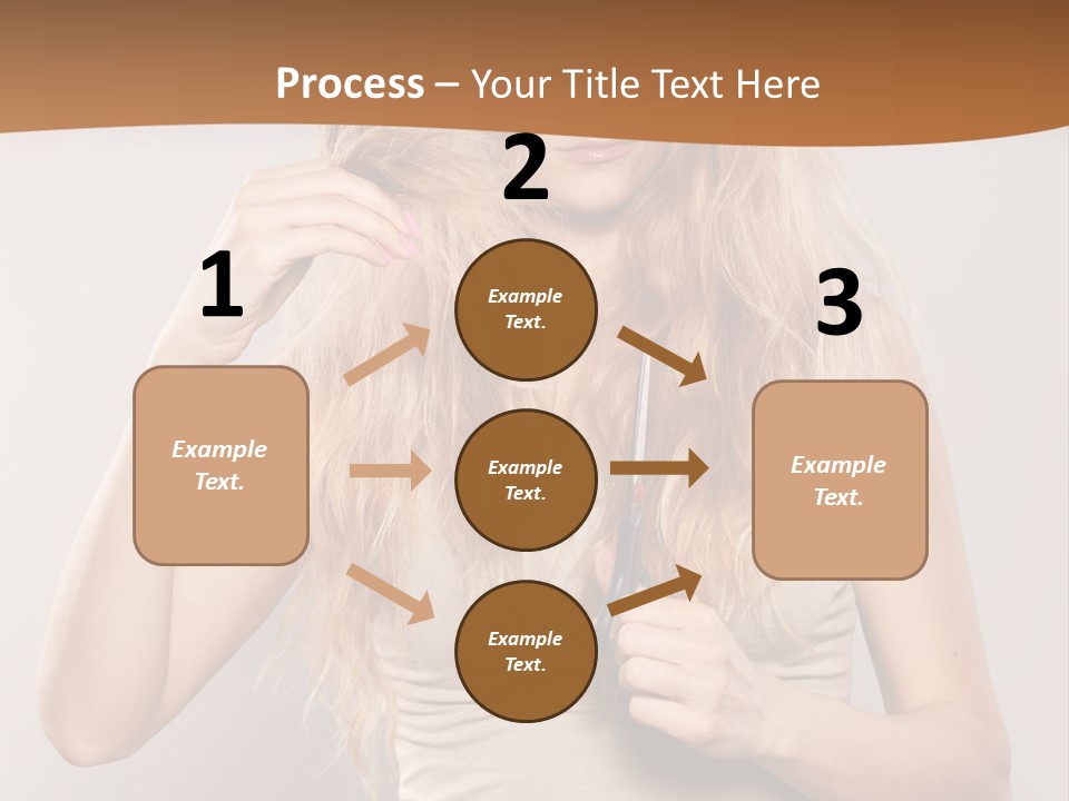 Coiffure Female Emotion PowerPoint Template