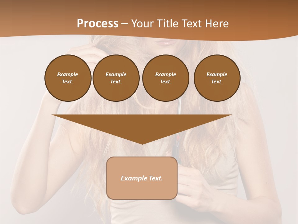 Coiffure Female Emotion PowerPoint Template