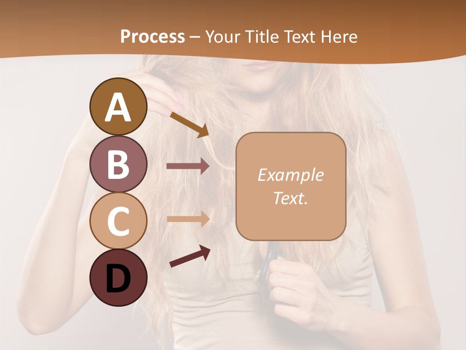 Coiffure Female Emotion PowerPoint Template