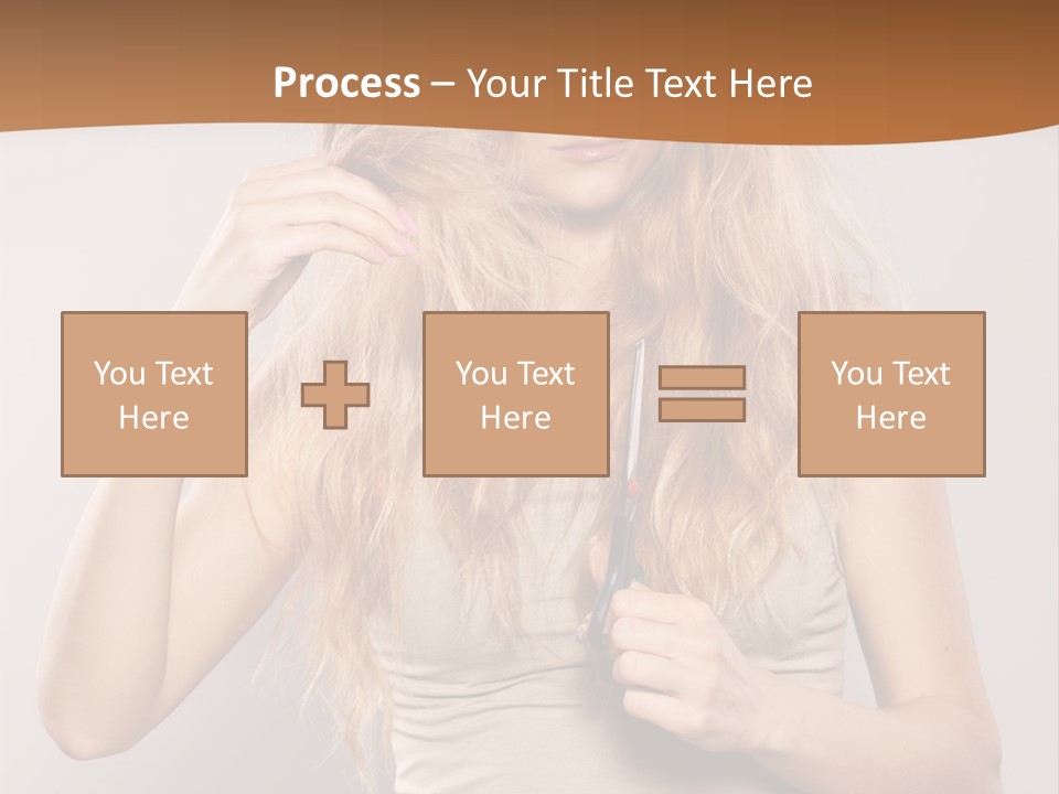Coiffure Female Emotion PowerPoint Template