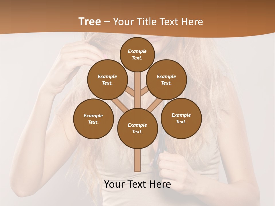 Coiffure Female Emotion PowerPoint Template
