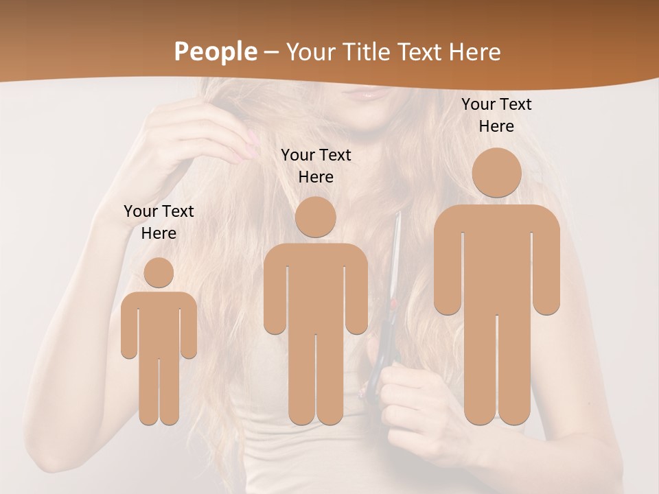 Coiffure Female Emotion PowerPoint Template