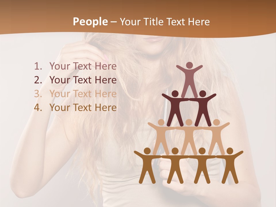 Coiffure Female Emotion PowerPoint Template