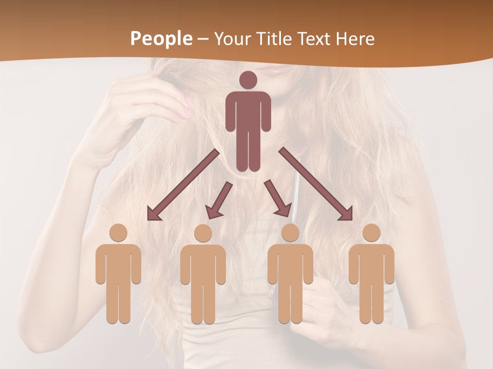 Coiffure Female Emotion PowerPoint Template