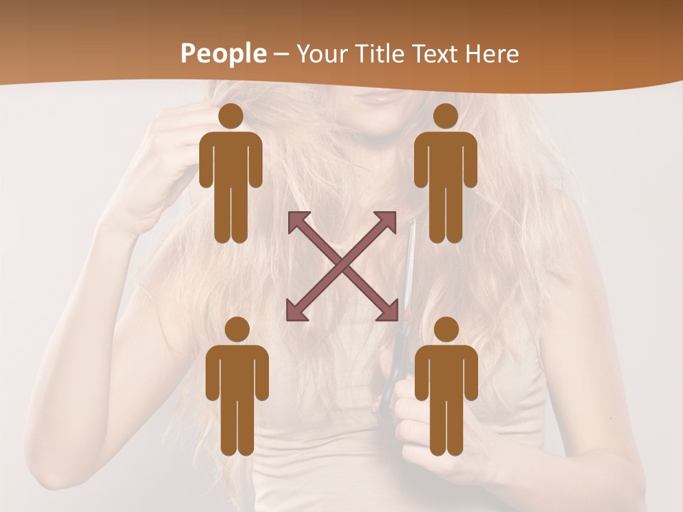 Coiffure Female Emotion PowerPoint Template