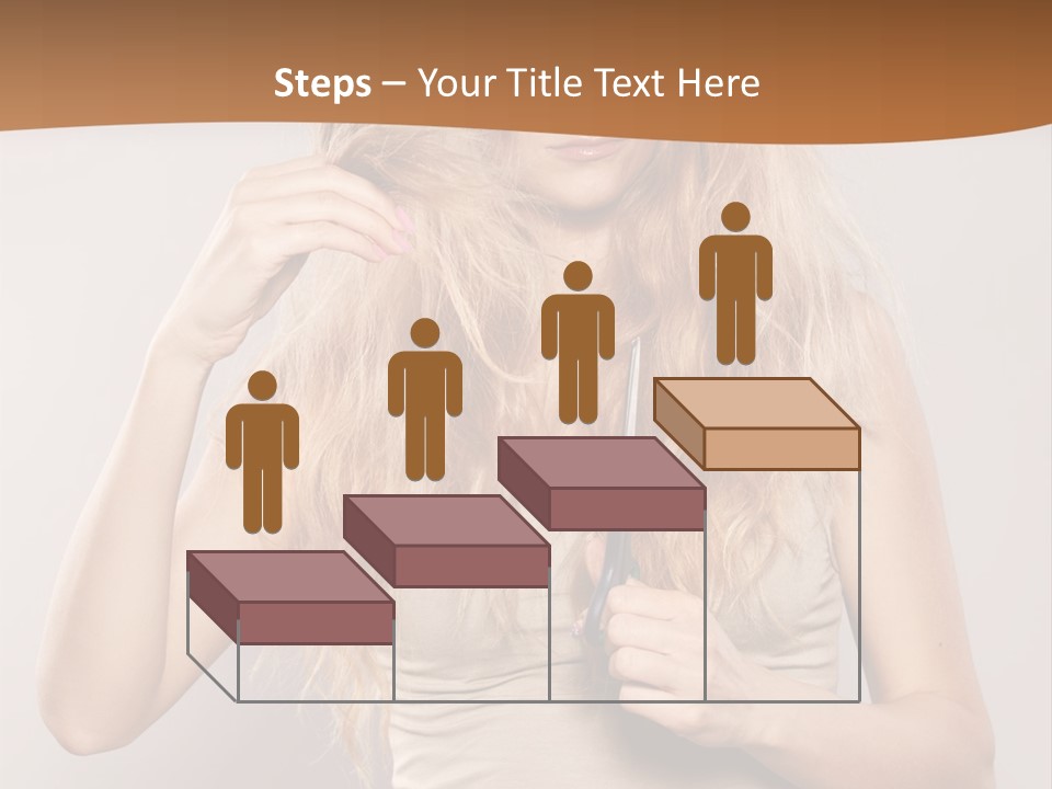 Coiffure Female Emotion PowerPoint Template