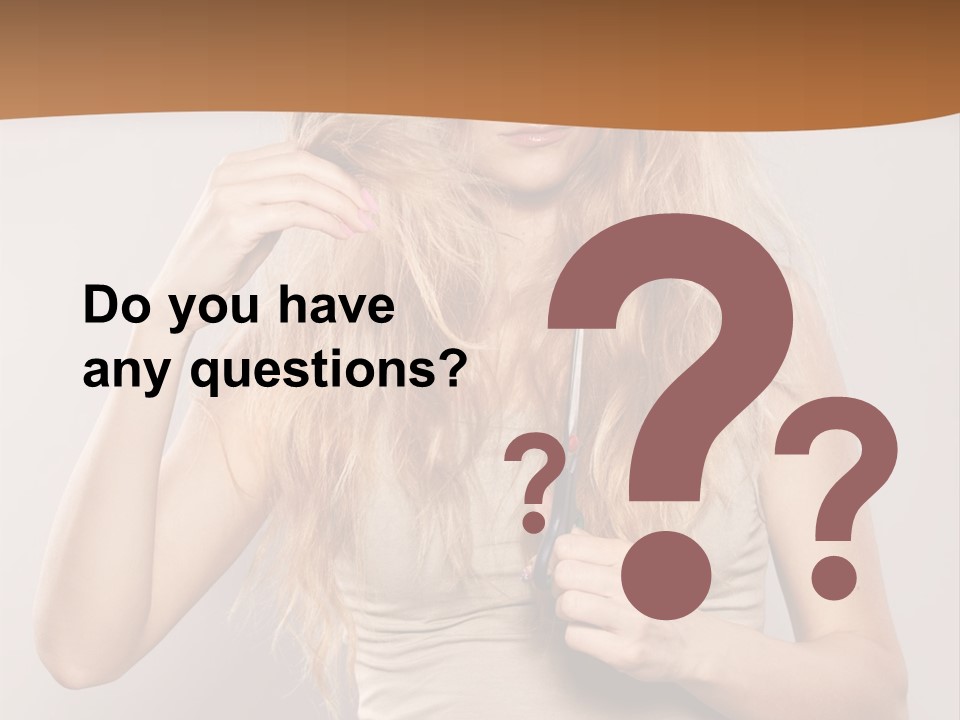 Coiffure Female Emotion PowerPoint Template