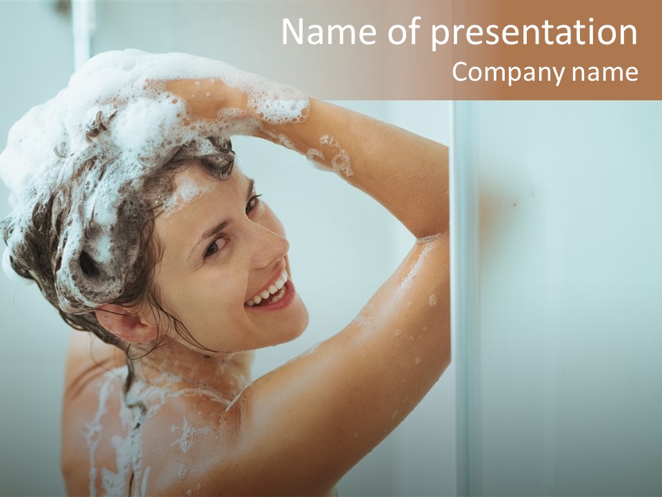 Copy Space Showering Smile PowerPoint Template