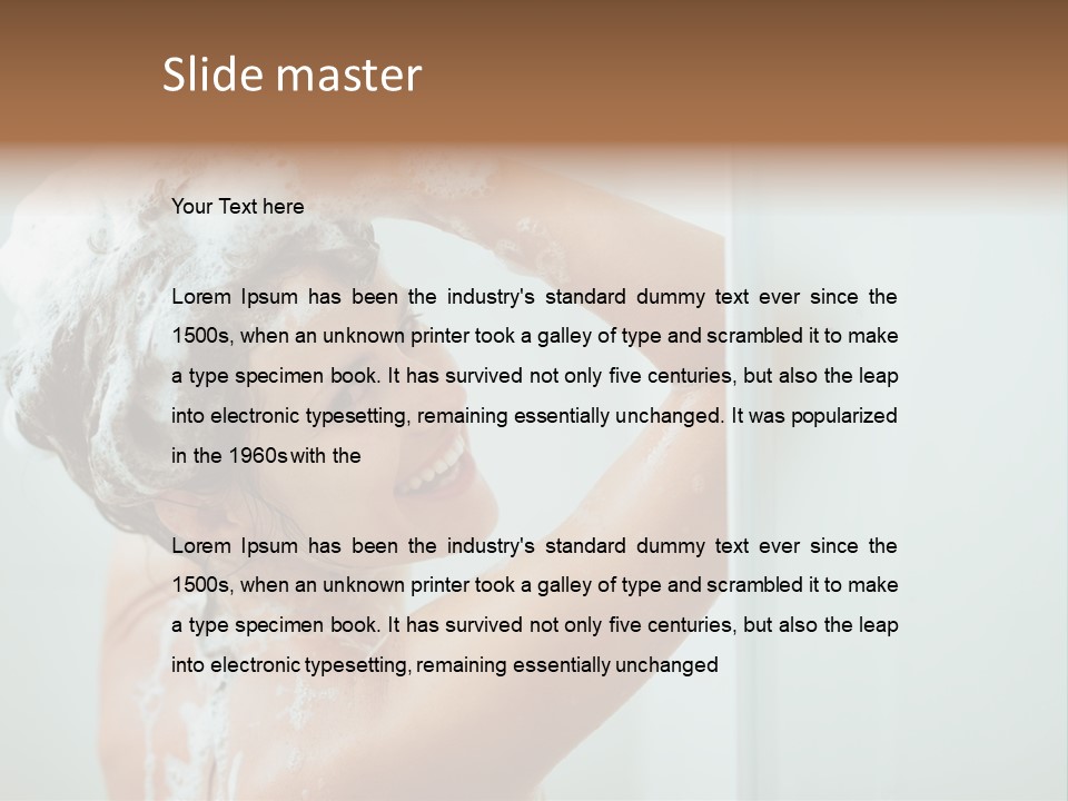 Copy Space Showering Smile PowerPoint Template