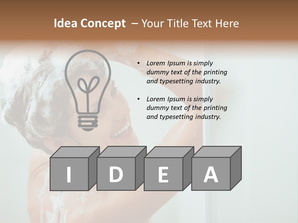 Copy Space Showering Smile PowerPoint Template