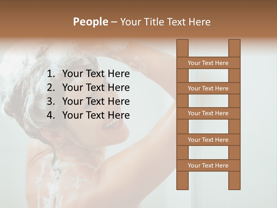 Copy Space Showering Smile PowerPoint Template