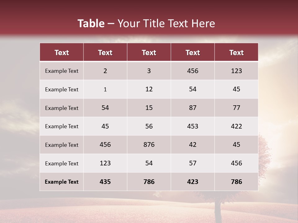 Horizon Symbol Grass PowerPoint Template
