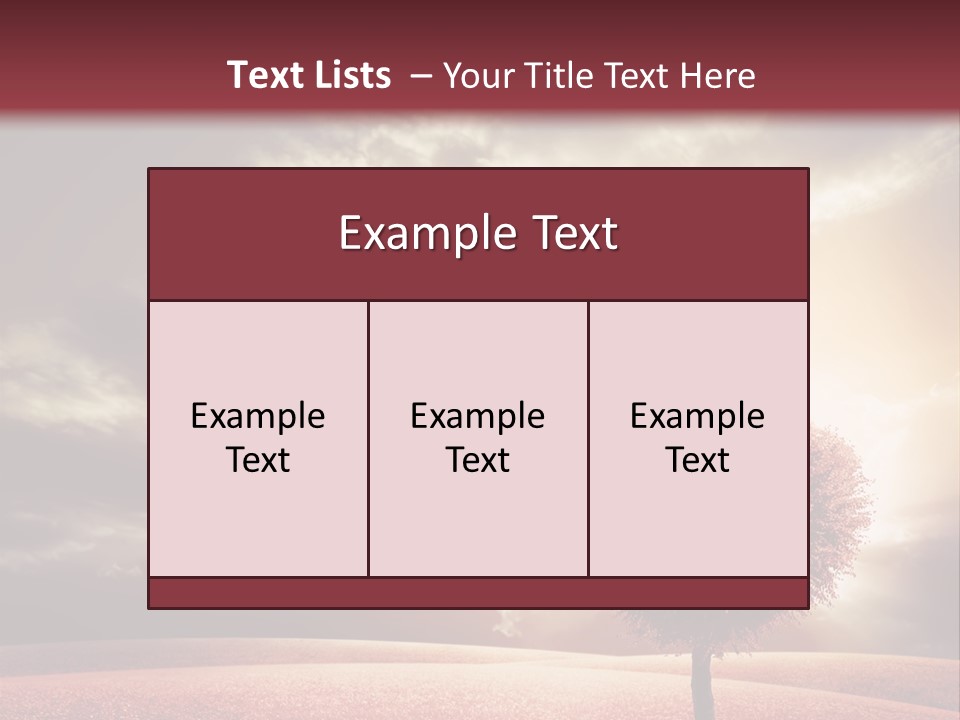 Horizon Symbol Grass PowerPoint Template