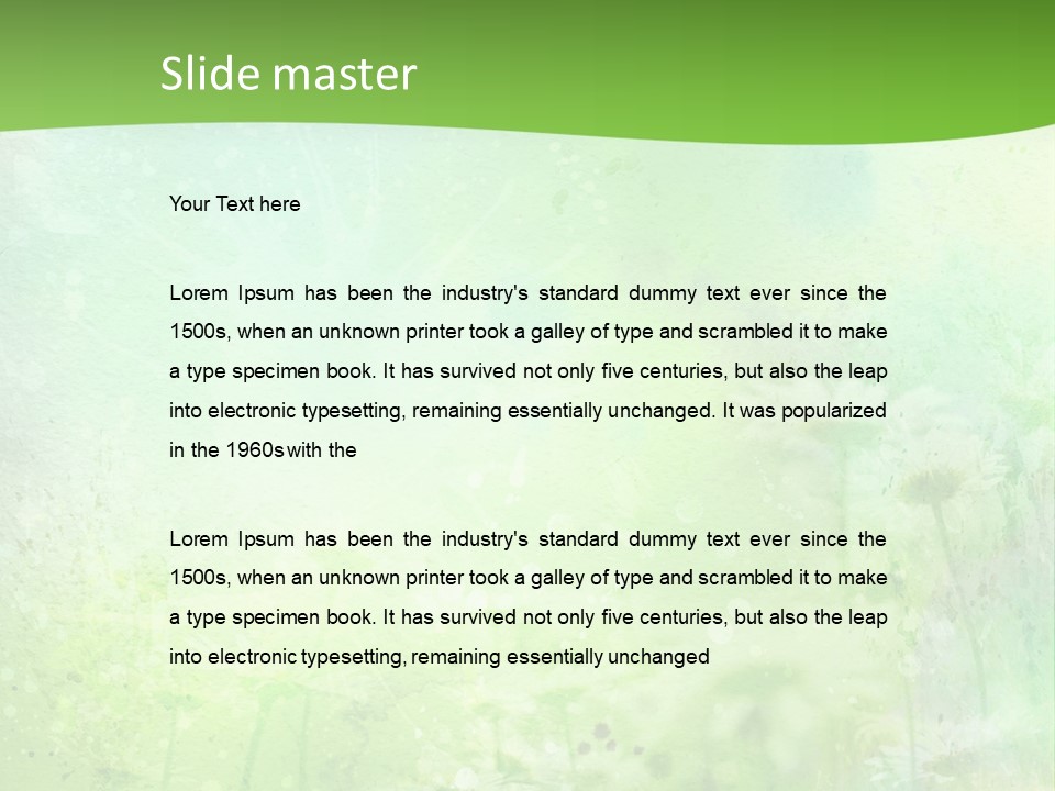 Foliage Blue Wallpaper PowerPoint Template