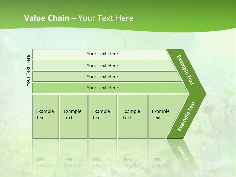 Foliage Blue Wallpaper PowerPoint Template