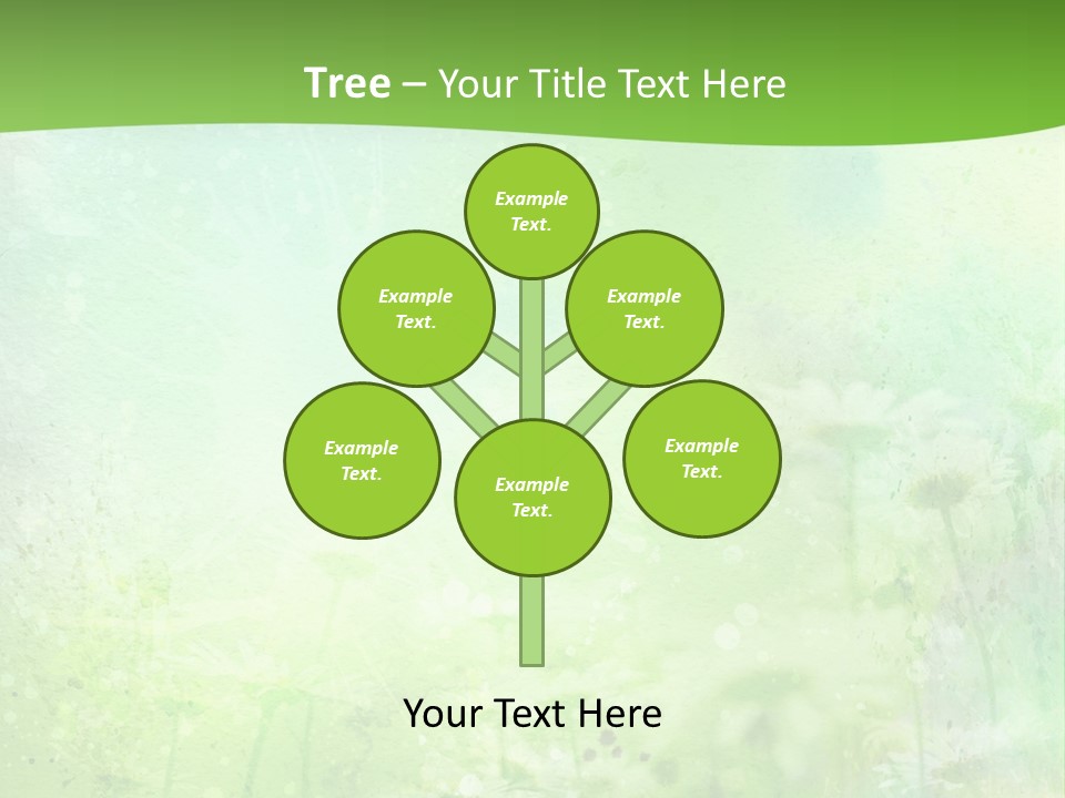 Foliage Blue Wallpaper PowerPoint Template