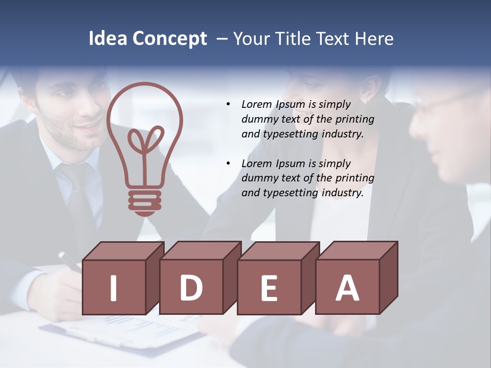 White Male Brainstorm PowerPoint Template
