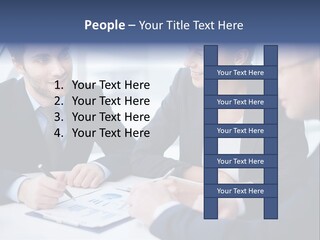 White Male Brainstorm PowerPoint Template