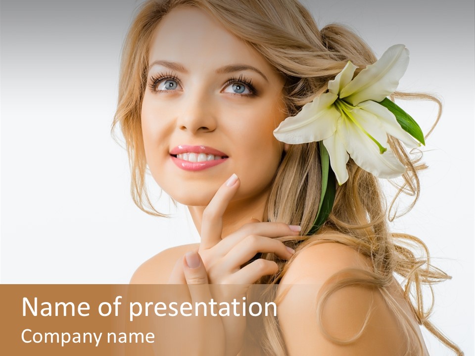 Teeth Isolated Flower PowerPoint Template