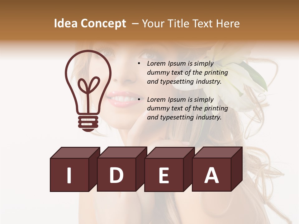 Teeth Isolated Flower PowerPoint Template