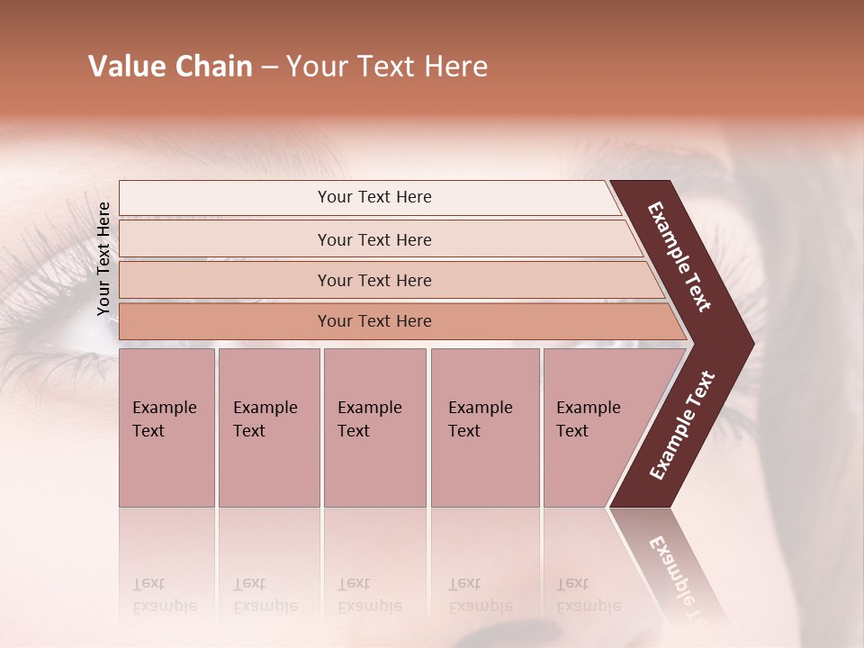 A Woman's Blue Eyes With Long Eyelashes PowerPoint Template