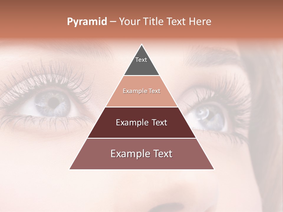 A Woman's Blue Eyes With Long Eyelashes PowerPoint Template