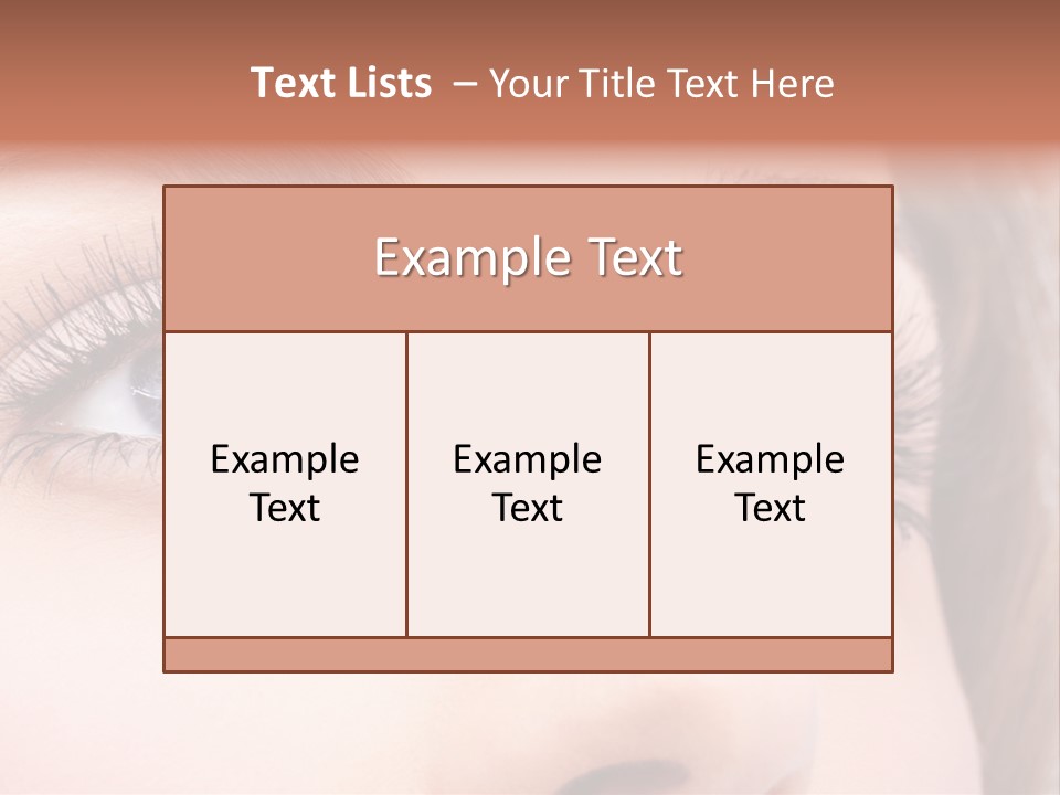 A Woman's Blue Eyes With Long Eyelashes PowerPoint Template