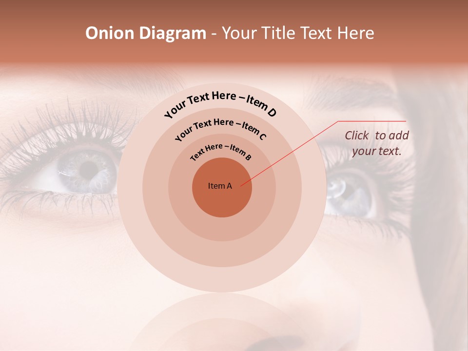 A Woman's Blue Eyes With Long Eyelashes PowerPoint Template