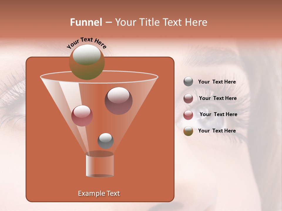 A Woman's Blue Eyes With Long Eyelashes PowerPoint Template