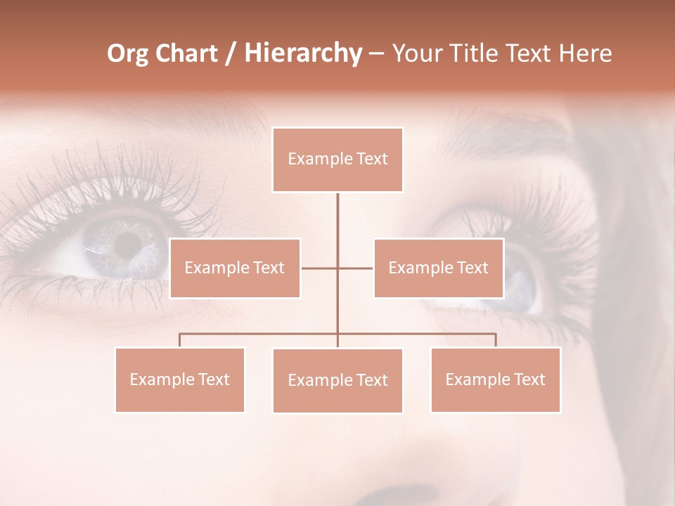 A Woman's Blue Eyes With Long Eyelashes PowerPoint Template