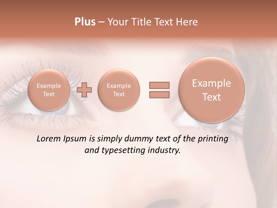 A Woman's Blue Eyes With Long Eyelashes PowerPoint Template