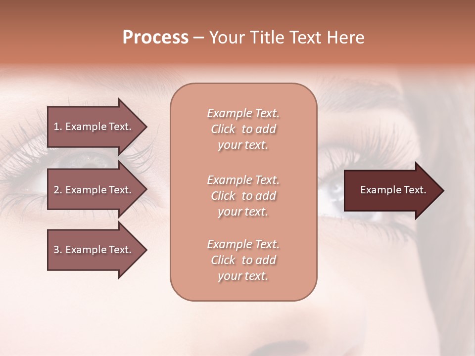 A Woman's Blue Eyes With Long Eyelashes PowerPoint Template