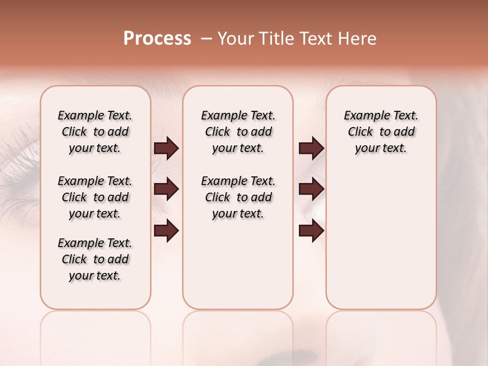 A Woman's Blue Eyes With Long Eyelashes PowerPoint Template
