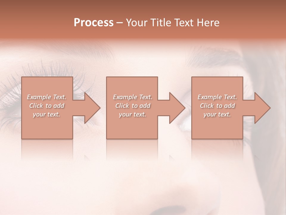 A Woman's Blue Eyes With Long Eyelashes PowerPoint Template