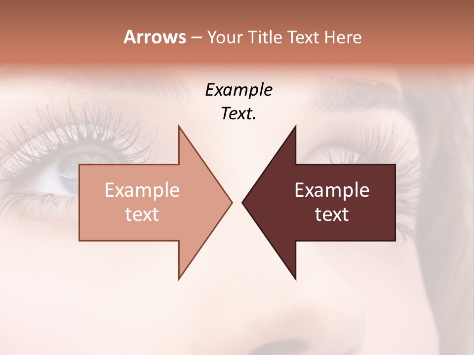 A Woman's Blue Eyes With Long Eyelashes PowerPoint Template
