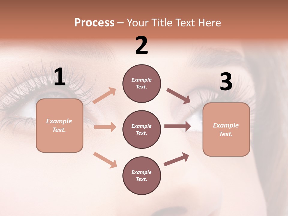 A Woman's Blue Eyes With Long Eyelashes PowerPoint Template