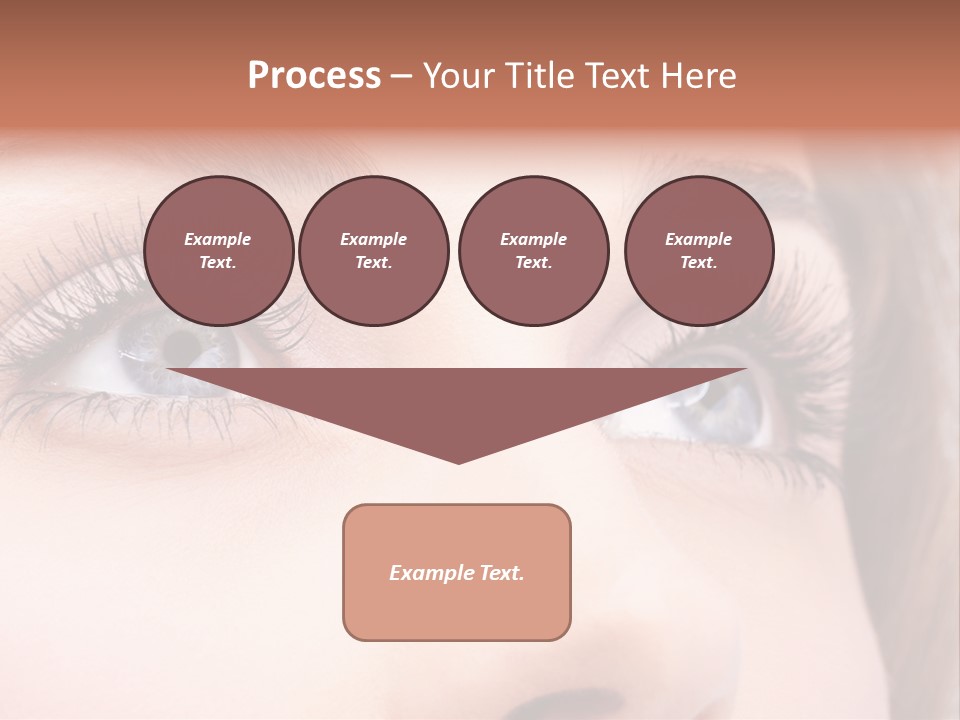 A Woman's Blue Eyes With Long Eyelashes PowerPoint Template