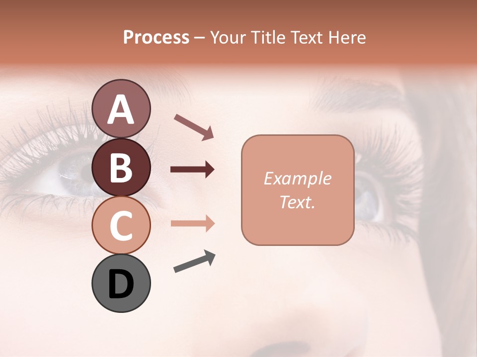 A Woman's Blue Eyes With Long Eyelashes PowerPoint Template